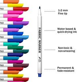 img 2 attached to Permanent Fabric Pens by Lelix - 36 Vibrant Colors for T-Shirts, Clothes, Sneakers, Canvas - Non-Toxic & Child-Safe - Ideal for Kids and Adults