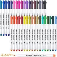 permanent fabric pens by lelix - 36 vibrant colors for t-shirts, clothes, sneakers, canvas - non-toxic & child-safe - ideal for kids and adults logo