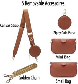 img 3 attached to Golden Crossbody Handbags with Women's Wallets, Ideal for Stylish Convenience in Crossbody Bags