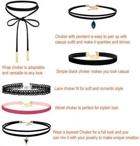img 3 attached to 📿 Paxcoo Set of 50 Black Choker Necklaces – Ideal for Teen Girls and Women, Perfect for SEO