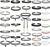 📿 paxcoo set of 50 black choker necklaces – ideal for teen girls and women, perfect for seo logo