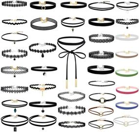 img 4 attached to 📿 Paxcoo Set of 50 Black Choker Necklaces – Ideal for Teen Girls and Women, Perfect for SEO