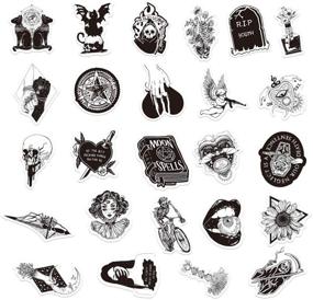 img 3 attached to 🦇 Goth Stickers Pack - 50 PCS Vinyl Witch Stickers Skull Stickers for Laptop, Water Bottle, Guitar - Waterproof Decal Sticker Set for Adults & Teens