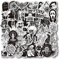 🦇 goth stickers pack - 50 pcs vinyl witch stickers skull stickers for laptop, water bottle, guitar - waterproof decal sticker set for adults & teens logo
