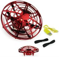 🚁 boley mini drone ufo flying aircraft toy, red - perfect indoor and outdoor play - hand controlled drone for kids and adults - rechargeable batteries & propellers included logo