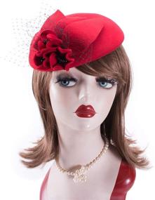 img 1 attached to 👒 Womens Ladies Socialite Fascinator Pillbox: Elevate your Special Occasion Look with Exquisite Women's Accessories