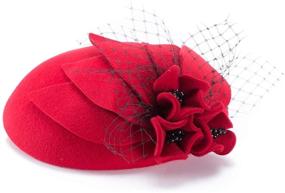 img 4 attached to 👒 Womens Ladies Socialite Fascinator Pillbox: Elevate your Special Occasion Look with Exquisite Women's Accessories