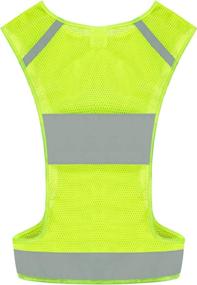 img 3 attached to High Visibility Reflective Vest with Pocket for Running, 🏃 Biking, Walking - Safety Running Gear for Women & Men