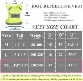 img 1 attached to High Visibility Reflective Vest with Pocket for Running, 🏃 Biking, Walking - Safety Running Gear for Women & Men