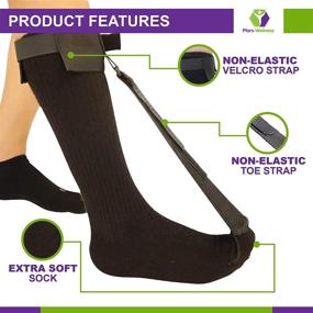 img 2 attached to Black Plantar Fasciitis Stretch Night Sock - Pain Relief for Plantar Fasciitis & Achilles Tendonitis - Size M