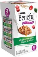 🐶 purina beneful mediterranean style medley - 3-pack, 3 oz cans (case of 8) - 24 cans total: irresistible dog food variety for health and happiness logo