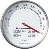 kitchenaid kq902 oven/grill safe meat thermometer - leave-in, stainless steel, temperature range: 120f to 200f logo