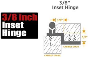 img 2 attached to 🚪 Pack of 20 JQK 3/8 Inch Inset Matte Black Cabinet Door Hinges - CH201-BK-P20