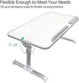 img 3 attached to COOLBUDDY 17 Inch Laptop Desk: Adjustable Lap Desk for Bed, Ideal Notebook Computer Stand for Reading and Writing on Bed, Couch, Sofa, and Floor