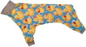 img 2 attached to 🐶 Tooth and Honey Pit Bull Pajamas - Rubber Duck Print - Lightweight Pullover Pajamas - Full Coverage Dog PJs - Yellow with Grey Trim: A Cozy and Stylish Sleepwear for Your Pit Bull