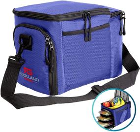 img 3 attached to Rockland Guard Insulated Meal Prep Bag Cooler: Versatile Portable Lunch Box for Work, Gym, and Travel - Keeping Meals Hot or Cold (Blue)