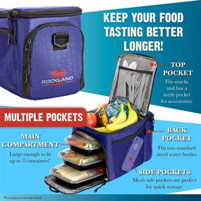 img 2 attached to Rockland Guard Insulated Meal Prep Bag Cooler: Versatile Portable Lunch Box for Work, Gym, and Travel - Keeping Meals Hot or Cold (Blue)