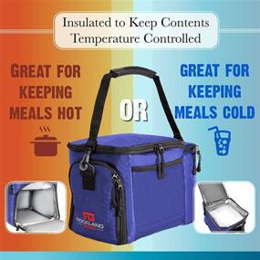 img 1 attached to Rockland Guard Insulated Meal Prep Bag Cooler: Versatile Portable Lunch Box for Work, Gym, and Travel - Keeping Meals Hot or Cold (Blue)