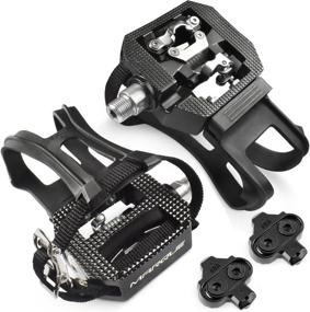 img 4 attached to 🚴 MARQUE Exercise Spin Bike Pedals – Shimano SPD Compatible Clip and Toe Cage with Strap, Ideal for Indoor Cycling, 9/16” Thread for Peloton and Stationary Fitness Bike