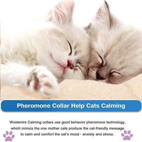 img 3 attached to Wustentre 3-Pack Cat Calming Collars - Natural Pheromone Collar for Cats, Adjustable, Waterproof & Safe - Reduces Anxiety, Ideal Kitten Collar - No Lavender Scent