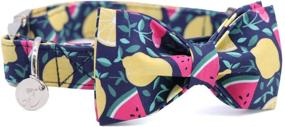 img 3 attached to 🐶 DogWong Flower Cotton Dog Collar with Bowtie - Comfortable, Adjustable, and Stylish Pet Collar for Small, Medium, and Large Dogs - Bowtie Dog Collar XXS-XL