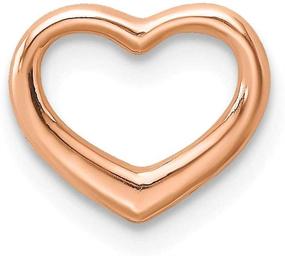 img 3 attached to Stunning 10K Rose Gold Small Charm Pendant: Mini Floating Heart with Textured Back - A Delicate Beauty