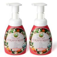 🍃 mantis organics: premium 2-pack organic foam hand soap - us made with multi purpose foam pump dispenser - foaming grapefruit aloe vera hand soap (2-pack, each 8.6 fl oz) logo