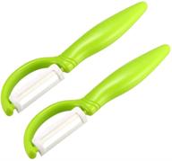 🔪 uxcell multi-peel straight peeler set - easy grip ceramic cutter for effortless vegetable preparation in kitchen logo