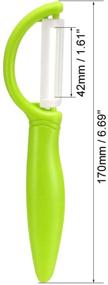 img 2 attached to 🔪 uxcell Multi-Peel Straight Peeler Set - Easy Grip Ceramic Cutter for Effortless Vegetable Preparation in Kitchen