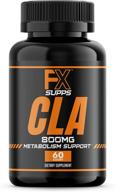 🔥 fx supps cla conjugated linoleic acid 1000mg blend supplement - natural fat burner, safflower oil diet pills, weight loss support for men & women with lean muscle benefits (1 pack of 60) logo