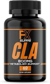 img 4 attached to 🔥 FX Supps CLA Conjugated Linoleic Acid 1000mg Blend Supplement - Natural Fat Burner, Safflower Oil Diet Pills, Weight Loss Support for Men & Women with Lean Muscle Benefits (1 Pack of 60)