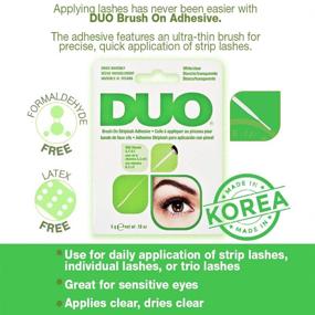 img 3 attached to 💕 DUO Brush-On Lash Adhesive with Vitamin-Infused Clear Formula - 0.18 oz, Long-Lasting Hold, 1-Pack