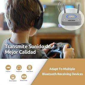 img 2 attached to 🔊 Enhance TV Audio with 1Mii B06TX Bluetooth 5.0 Transmitter: Wireless Headphone/Speaker Adapter with Volume Control, Multiple Audio Inputs, AptX Low Latency