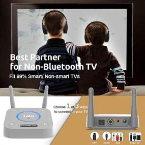 img 3 attached to 🔊 Enhance TV Audio with 1Mii B06TX Bluetooth 5.0 Transmitter: Wireless Headphone/Speaker Adapter with Volume Control, Multiple Audio Inputs, AptX Low Latency