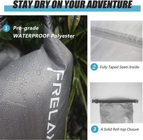 img 2 attached to 🌊 Waterproof Dry Sack Set of 3/5 by Frelaxy - Ultralight Outdoor Bags Keep Gear Dry for Hiking, Backpacking, Kayaking, Camping, Swimming, Boating