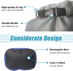 img 1 attached to 🌊 Waterproof Dry Sack Set of 3/5 by Frelaxy - Ultralight Outdoor Bags Keep Gear Dry for Hiking, Backpacking, Kayaking, Camping, Swimming, Boating