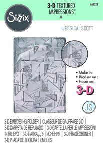 img 1 attached to 🎨 Enhance Your Crafts with the Sizzix 3D Impresslits Embossing Folder: Doodle Triangles by Jessica Scott