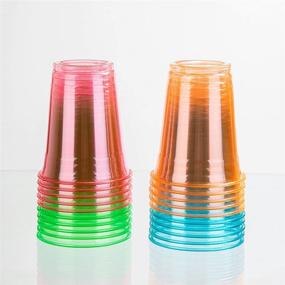 img 1 attached to PartyMars Disposable Cups Easy Multicolor Drinking