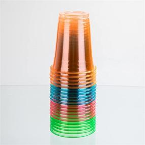 img 3 attached to PartyMars Disposable Cups Easy Multicolor Drinking
