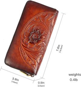 img 2 attached to 👜 Premium Genuine Leather Smartphone Wallet with Embossed Design - Women's Handbags and Wallets