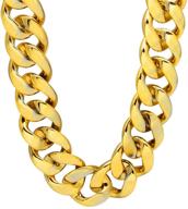 thick acrylic puppy gold chain collar - dog bling fat costume fake gold chain for roll dog pet cat - costume party accessory, light weight, adjustable length logo