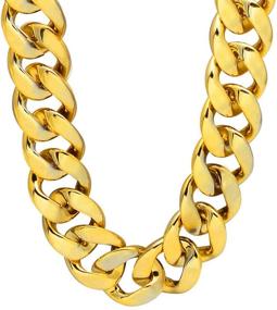 img 4 attached to Thick Acrylic Puppy Gold Chain Collar - Dog Bling Fat Costume Fake Gold Chain for Roll Dog Pet Cat - Costume Party Accessory, Light Weight, Adjustable Length