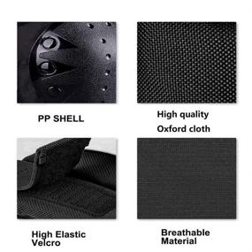 img 3 attached to 🛹 QiSa Adult/Child Knee Pads Elbow Pads Wrist Guards 3 in 1 Protective Gear Set for Skateboarding, Roller Skating, Rollerblading, Snowboarding, Cycling - BLACK, Medium - Enhanced SEO