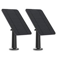 2021 version - 4w 5v solar panel compatible with eufycam 2/2 pro/2c/2c pro/e - includes secure wall mount, ip65 weatherproofing, and 13.1ft power cable (2-pack) logo