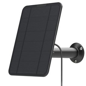 img 2 attached to 2021 Version - 4W 5V Solar Panel Compatible with Eufycam 2/2 Pro/2C/2C Pro/E - Includes Secure Wall Mount, IP65 Weatherproofing, and 13.1ft Power Cable (2-Pack)