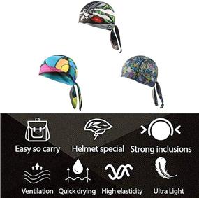 img 2 attached to Performance Cooling Helmet Liner - Sweat-Wicking Skull Cap Beanie for Men and Women - Adjustable Sun Hat Ideal for Cycling and Running