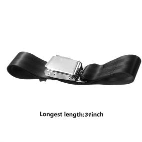 img 2 attached to ✈️ Enhance Air Travel Comfort with Adjustable 7-31'' Airplane Seat Belt Extender - Universal Fit for All US Airlines (except Southwest)