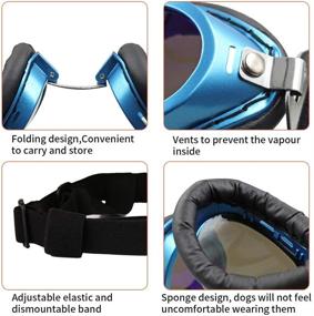 img 1 attached to 🐶 TOTTPED Foldable Dog Sunglasses with Strap - Waterproof Goggles for Dogs - Wide Range of Adjustable Dog Eyewear