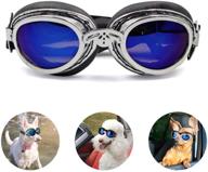 🐶 tottped foldable dog sunglasses with strap - waterproof goggles for dogs - wide range of adjustable dog eyewear логотип