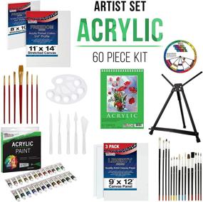img 3 attached to Art Supply 60 Piece Painting Stretched